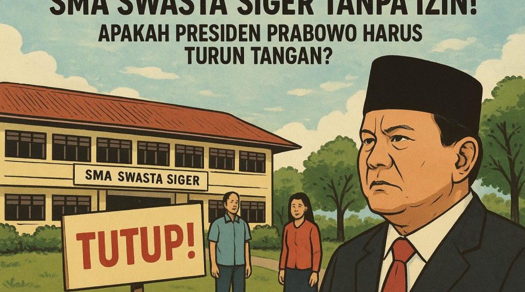 SMA Swasta Siger Tanpa Izin! Apakah Presiden Prabowo Harus Turun Tangan?