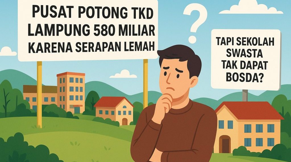 Bingung! Pusat Pangkas TKD Lampung 580 Miliar, Tapi SMA/SMK Swasta Tetap Tanpa BOSDA
